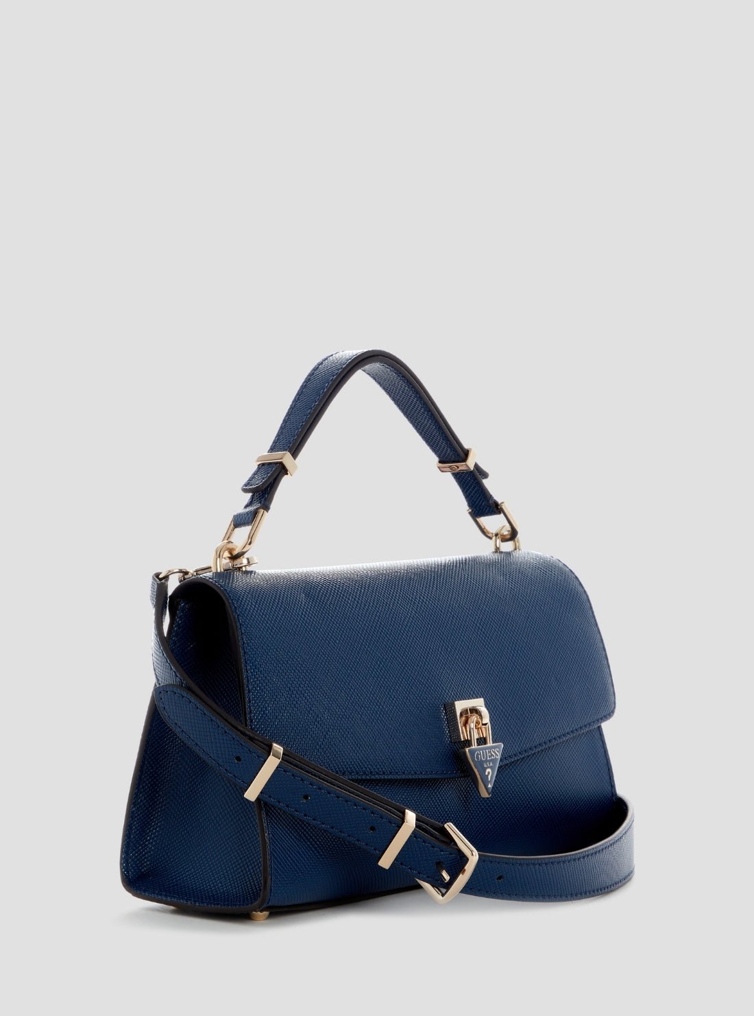 Guess Blue patsie top handle flap bag
