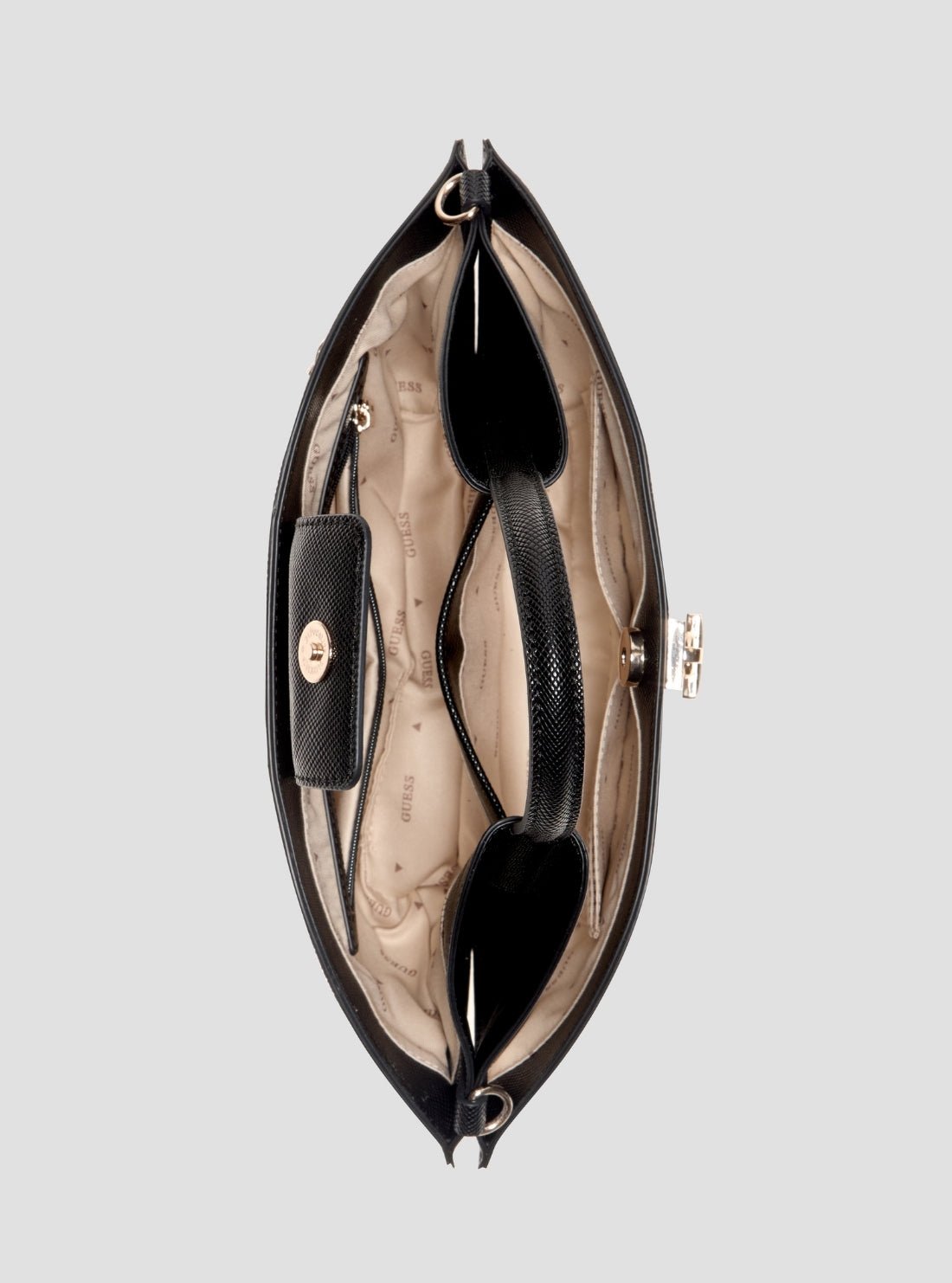Guess Black patsie mini tote bag