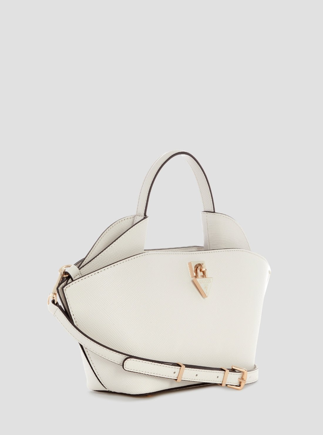 Guess White patsie mini tote bag