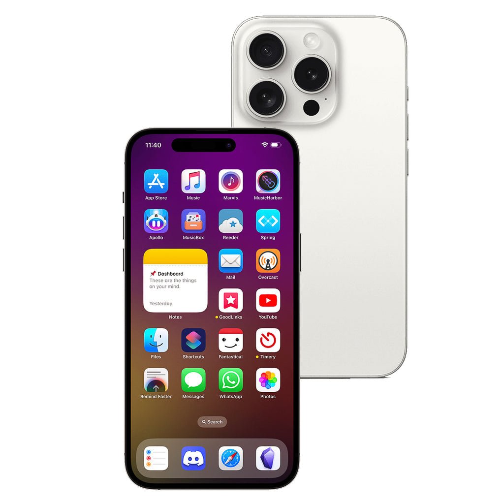 Apple iPhone 15 Pro Max 256GB (White Titanium) [~Refurbished: Very good]