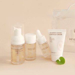 Heveblue Salmon Caring Centella Special Travel Kit Bag (4 Items)